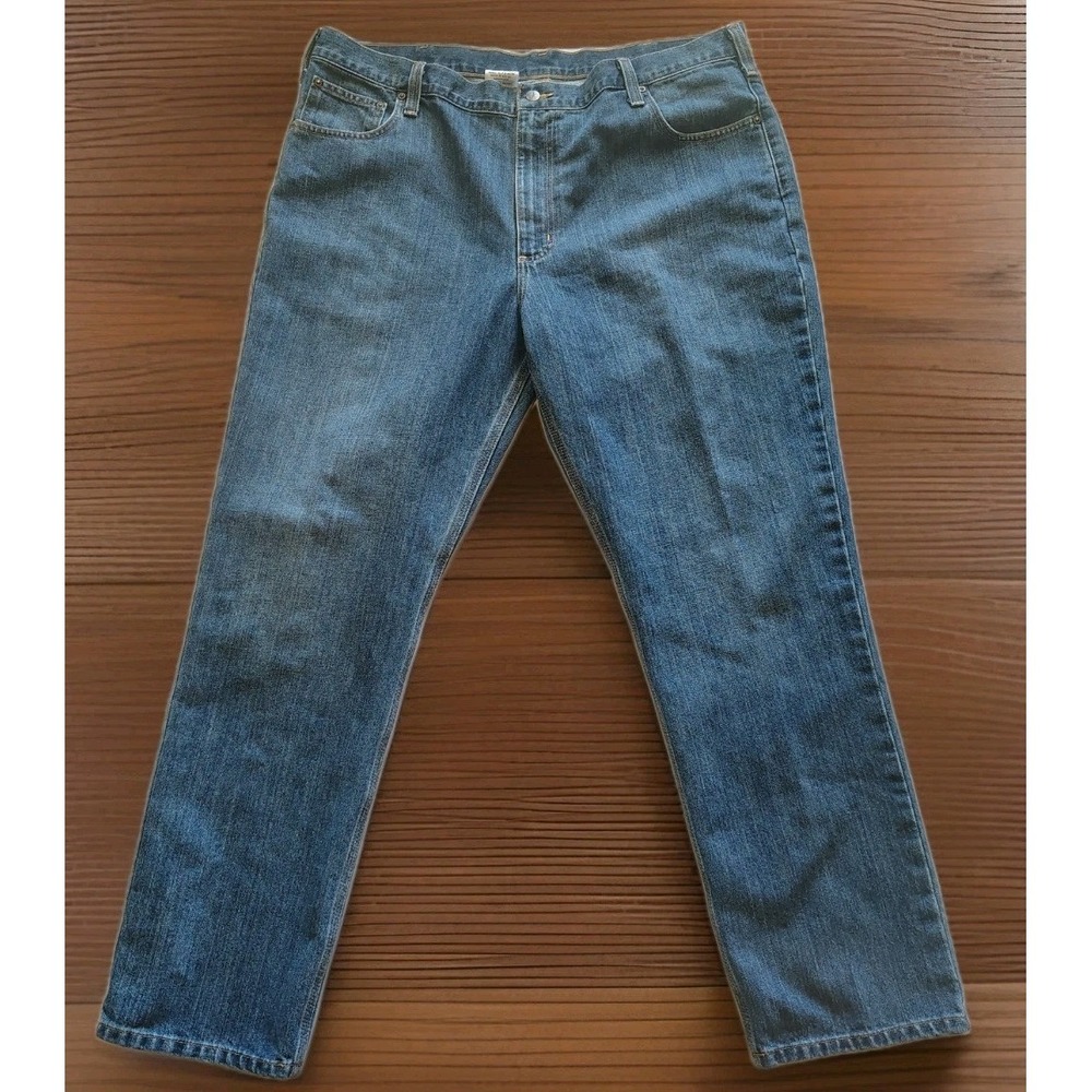 Vintage Carhartt Jeans Mens 42x32 Straight Traditional Fit Medium‎ Blue Denim